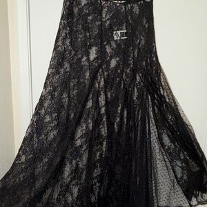 Elegant Black Lace Skirt